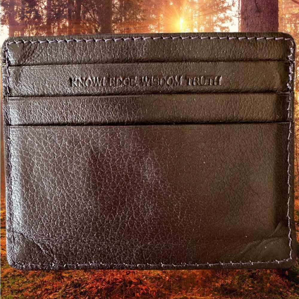 Robert Graham Brown Leather Card Holder - Picture 3 of 4
